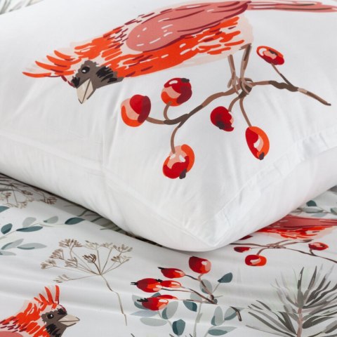 Pościel świąteczna 220x200 Willow biała czerwona szyszki ptaszki z mikrowłókna Eurofirany Św 24 Pościel świąteczna 220x200 Willow biała czerwona szyszki ptaszki z mikrowłókna Eurofirany Św 24