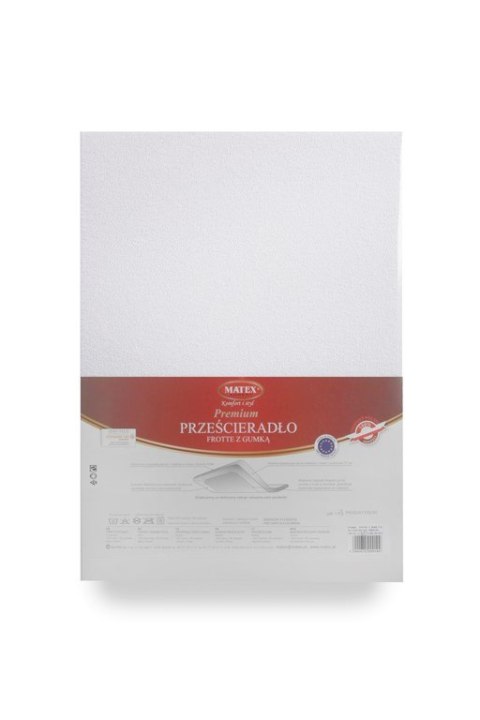 Prześcieradło frotte z gumką 120x200 białe 01 Premium Prześcieradło frotte z gumką 120x200 białe 01 Premium