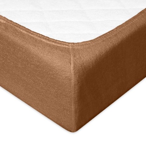 Prześcieradło frotte z gumką 120x200 brązowe 17 Premium Prześcieradło frotte z gumką 120x200 brązowe 17 Premium