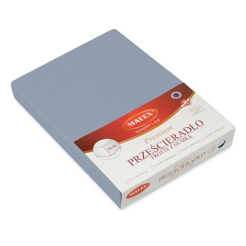 Prześcieradło frotte z gumką 120x200 grafitowe 44 Premium Prześcieradło frotte z gumką 120x200 grafitowe 44 Premium