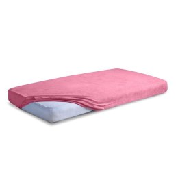 Prześcieradło frotte z gumką 120x200 różowe 10 Premium