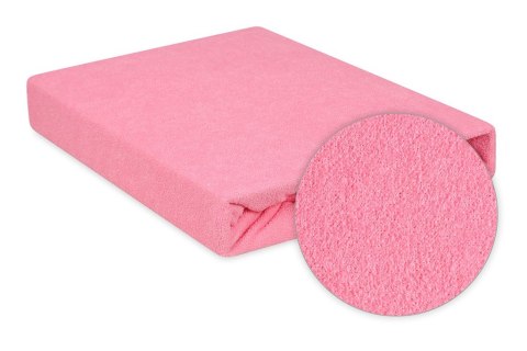 Prześcieradło frotte z gumką 120x200 różowe 10 Premium Prześcieradło frotte z gumką 120x200 różowe 10 Premium