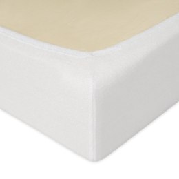 Prześcieradło frotte z gumką 140x200 białe 01 Classic
