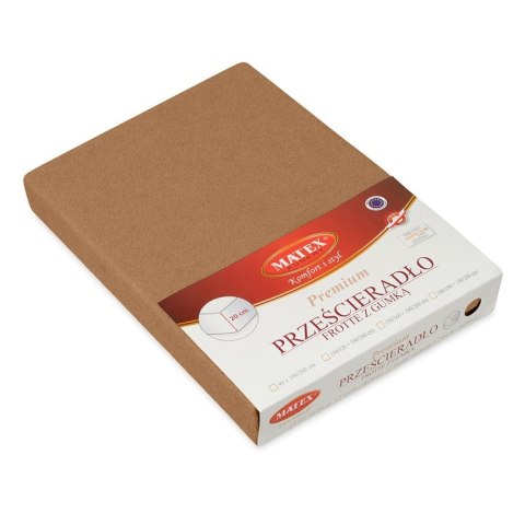 Prześcieradło frotte z gumką 140x200 brązowe 17 Premium Prześcieradło frotte z gumką 140x200 brązowe 17 Premium