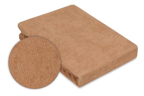 Prześcieradło frotte z gumką 140x200 brązowe 17 Premium Prześcieradło frotte z gumką 140x200 brązowe 17 Premium