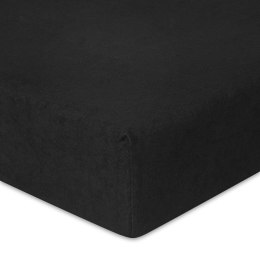 Prześcieradło frotte z gumką 140x200 czarne 48 Premium
