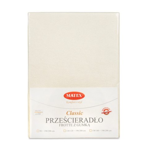 Prześcieradło frotte z gumką 140x200 ekri 02 Classic Prześcieradło frotte z gumką 140x200 ekri 02 Classic