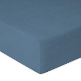 Prześcieradło frotte z gumką 140x200 niebieskie ciemne 25 Premium
