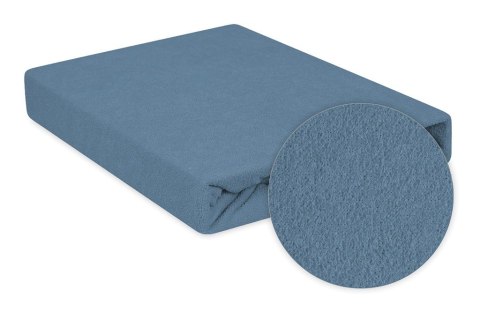 Prześcieradło frotte z gumką 140x200 niebieskie ciemne 25 Premium Prześcieradło frotte z gumką 140x200 niebieskie ciemne 25 Premium