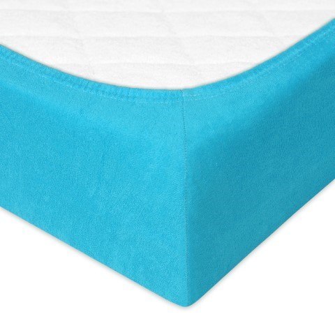 Prześcieradło frotte z gumką 140x200 turkusowe 31 Premium Prześcieradło frotte z gumką 140x200 turkusowe 31 Premium