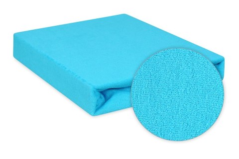 Prześcieradło frotte z gumką 140x200 turkusowe 31 Premium Prześcieradło frotte z gumką 140x200 turkusowe 31 Premium