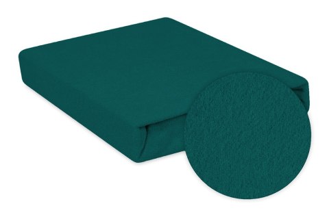Prześcieradło frotte z gumką 160x200 zielone butelkowe 34 Premium Prześcieradło frotte z gumką 160x200 zielone butelkowe 34 Premium