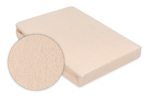 Prześcieradło frotte z gumką 180x200 beżowe 15 Premium Prześcieradło frotte z gumką 180x200 beżowe 15 Premium