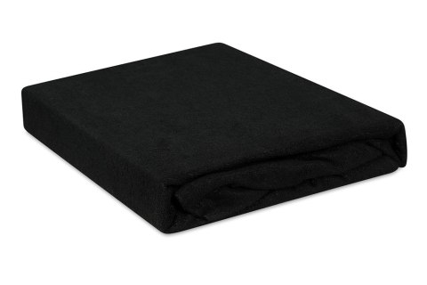Prześcieradło frotte z gumką 180x200 czarne 48 Premium Prześcieradło frotte z gumką 180x200 czarne 48 Premium