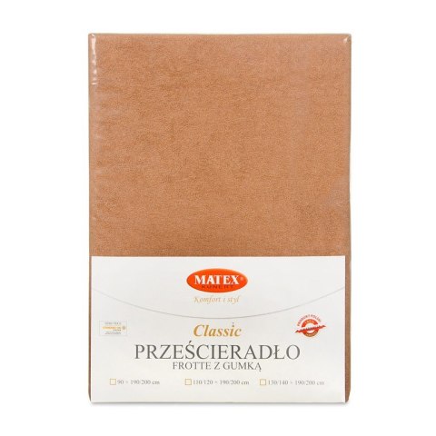 Prześcieradło frotte z gumką 220x200 brązowe 17 Classic Prześcieradło frotte z gumką 220x200 brązowe 17 Classic