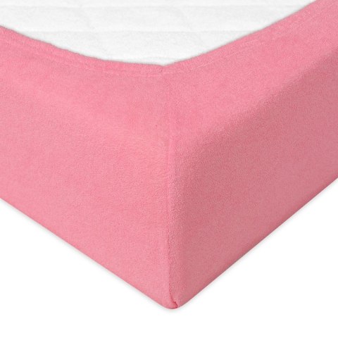Prześcieradło frotte z gumką 220x200 różowe 10 Premium Prześcieradło frotte z gumką 220x200 różowe 10 Premium