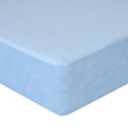 Prześcieradło frotte z gumką 90x200 niebieskie jasne 24 Premium