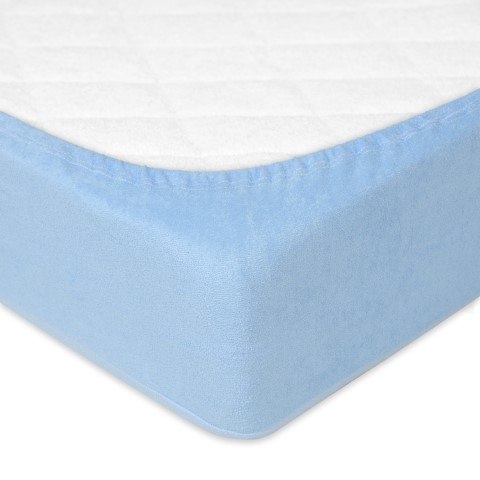 Prześcieradło frotte z gumką 90x200 niebieskie jasne 24 Premium Prześcieradło frotte z gumką 90x200 niebieskie jasne 24 Premium