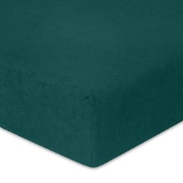 Prześcieradło frotte z gumką 90x200 zielone butelkowe 34 Premium