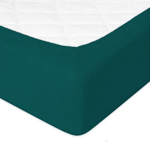 Prześcieradło frotte z gumką 90x200 zielone butelkowe 34 Premium Prześcieradło frotte z gumką 90x200 zielone butelkowe 34 Premium