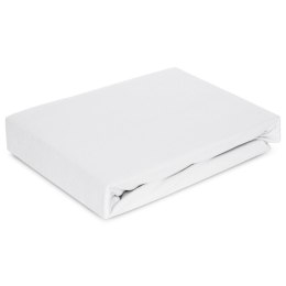 Prześcieradło jersey 4 z gumką 160x200 białe na wysoki materac 30 cm 190 g/m2 Eurofirany