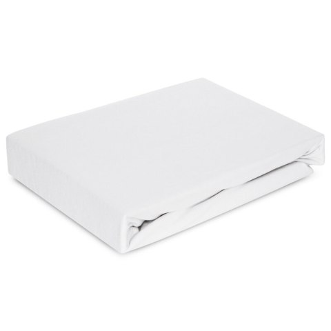 Prześcieradło jersey 4 z gumką 160x200 białe na wysoki materac 30 cm 190 g/m2 Eurofirany Prześcieradło jersey 4 z gumką 160x200 białe na wysoki materac 30 cm 190 g/m2 Eurofirany