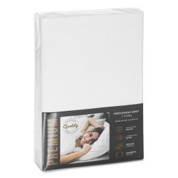 Prześcieradło jersey 4 z gumką 160x200 kremowe na wysoki materac 30 cm 190 g/m2 Eurofirany