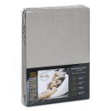 Prześcieradło jersey 4 z gumką 160x200 srebrne na wysoki materac 30 cm 190 g/m2 Eurofirany Prześcieradło jersey 4 z gumką 160x200 srebrne na wysoki materac 30 cm 190 g/m2 Eurofirany