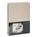 Prześcieradło jersey 4 z gumką 240x220 beżowe na wysoki materac 30 cm 190 g/m2 Eurofirany Prześcieradło jersey 4 z gumką 240x220 beżowe na wysoki materac 30 cm 190 g/m2 Eurofirany