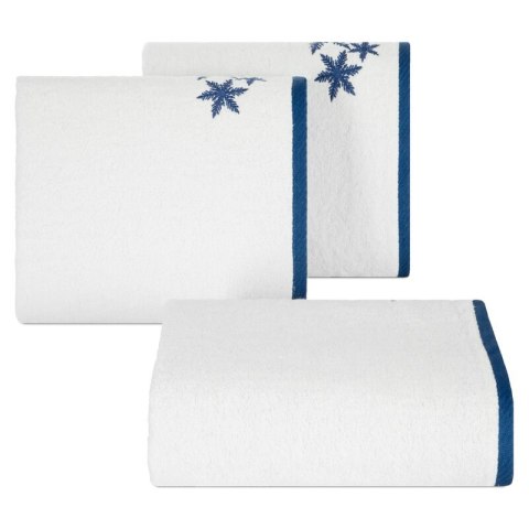 Ręcznik Carol 70x140 biały niebieski świąteczny 480 g/m2 Eurofirany Ręcznik Carol 70x140 biały niebieski świąteczny 480 g/m2 Eurofirany