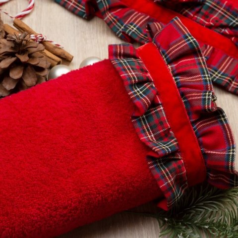 Ręcznik Santa 70x140 czerwony kratka świąteczny 01 450 g/m2 Eurofirany Ręcznik Santa 70x140 czerwony kratka świąteczny 01 450 g/m2 Eurofirany