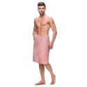 Ręcznik męski do sauny Kilt S/M pudrowy frotte bawełniany Ręcznik męski do sauny Kilt S/M pudrowy frotte bawełniany