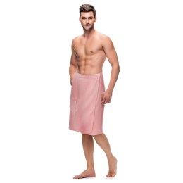 Ręcznik męski do sauny Kilt S/M pudrowy frotte bawełniany