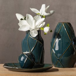 Wazon ceramiczny 13x30 Teo 01 turkusowy Eurofirany