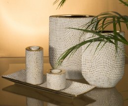Wazon ceramiczny 21x8x27 Verda biały Eurofirany