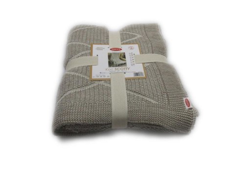 Koc bawełniany 125x150 Scotty ciemny beżowy Matex Koc bawełniany 125x150 Scotty ciemny beżowy Matex