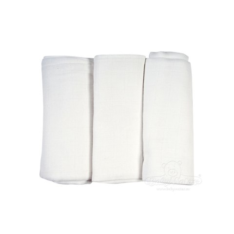 Komplet pieluch tetrowych 3 szt. 70x80 białe bawełniane Komplet pieluch tetrowych 3 szt. 70x80 białe bawełniane