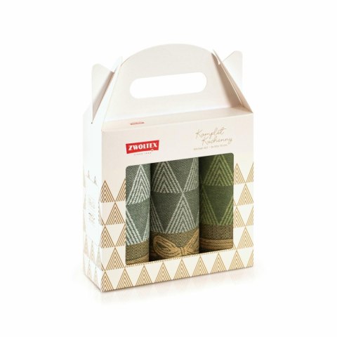 Komplet ścierek kuchennych Green tree 3 szt 50x70 zielony Zwoltex Zwoltex Komplet ścierek kuchennych Green tree 3 szt 50x70 zielony Zwoltex Zwoltex
