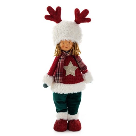 Ozdoba świąteczna Doll lalka 21x12x52 czerwona Eurofirany Ozdoba świąteczna Doll lalka 21x12x52 czerwona Eurofirany