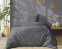 Pościel adamaszkowa 140x200 szara ciemna jednobarwna paski 1 cm Pure Pościel adamaszkowa 140x200 szara ciemna jednobarwna paski 1 cm Pure