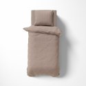 Pościel adamaszkowa 140x200 taupe beżowa ciemna jednobarwna paski 1 cm Pure Pościel adamaszkowa 140x200 taupe beżowa ciemna jednobarwna paski 1 cm Pure