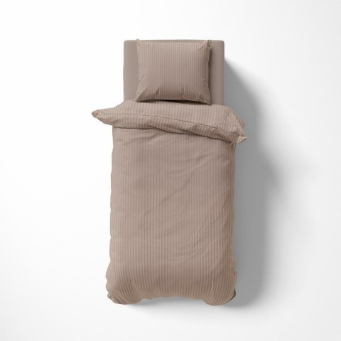 Pościel adamaszkowa 140x200 taupe beżowa ciemna jednobarwna paski 1 cm Pure Pościel adamaszkowa 140x200 taupe beżowa ciemna jednobarwna paski 1 cm Pure