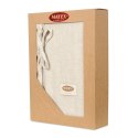 Pościel lniana 220x200 Linen kremowa w pudełku Matex