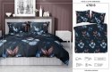 Pościel satynowa 140x200 4769 B granatowa kwiaty Home Satin 54