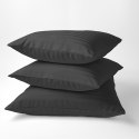 Poszewka adamaszkowa 40x40 czarna jednobarwna paski 1 cm Pure Poszewka adamaszkowa 40x40 czarna jednobarwna paski 1 cm Pure