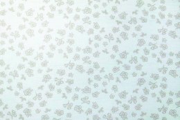 Prześcieradło muślinowe z gumką 60x120 kwiatki Muslin Design