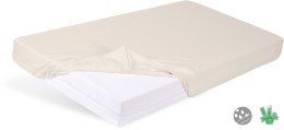 Prześcieradło nieprzemakalne 60x120 beżowe z gumką Bamboo bambusowe do łóżeczka dziecięce podkład