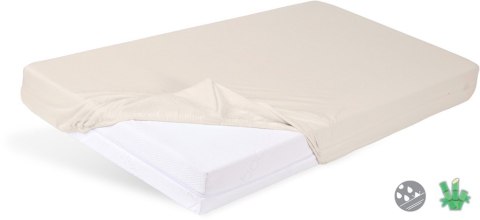 Prześcieradło nieprzemakalne 60x120 beżowe z gumką Bamboo bambusowe do łóżeczka dziecięce podkład Prześcieradło nieprzemakalne 60x120 beżowe z gumką Bamboo bambusowe do łóżeczka dziecięce podkład