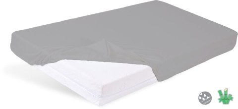 Prześcieradło nieprzemakalne 60x120 szare z gumką Bamboo bambusowe do łóżeczka dziecięce podkład Prześcieradło nieprzemakalne 60x120 szare z gumką Bamboo bambusowe do łóżeczka dziecięce podkład
