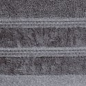 Ręcznik Glory 1 70x140 stalowy z welurową bordiurą i błyszczącą nicią 500g/m2 Eurofirany